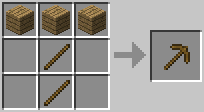 Popis: http://www.minecraftcrafting.com/img/craft_pickaxes.gif