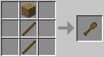 Popis: http://www.minecraftcrafting.com/img/craft_shovels.gif