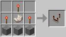 Popis: http://www.minecraftcrafting.com/img/craft_redstonecomparator.png